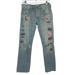 Citizens of Humanity Emerson Slim Boyfriend Jeans embroidered women's size 26